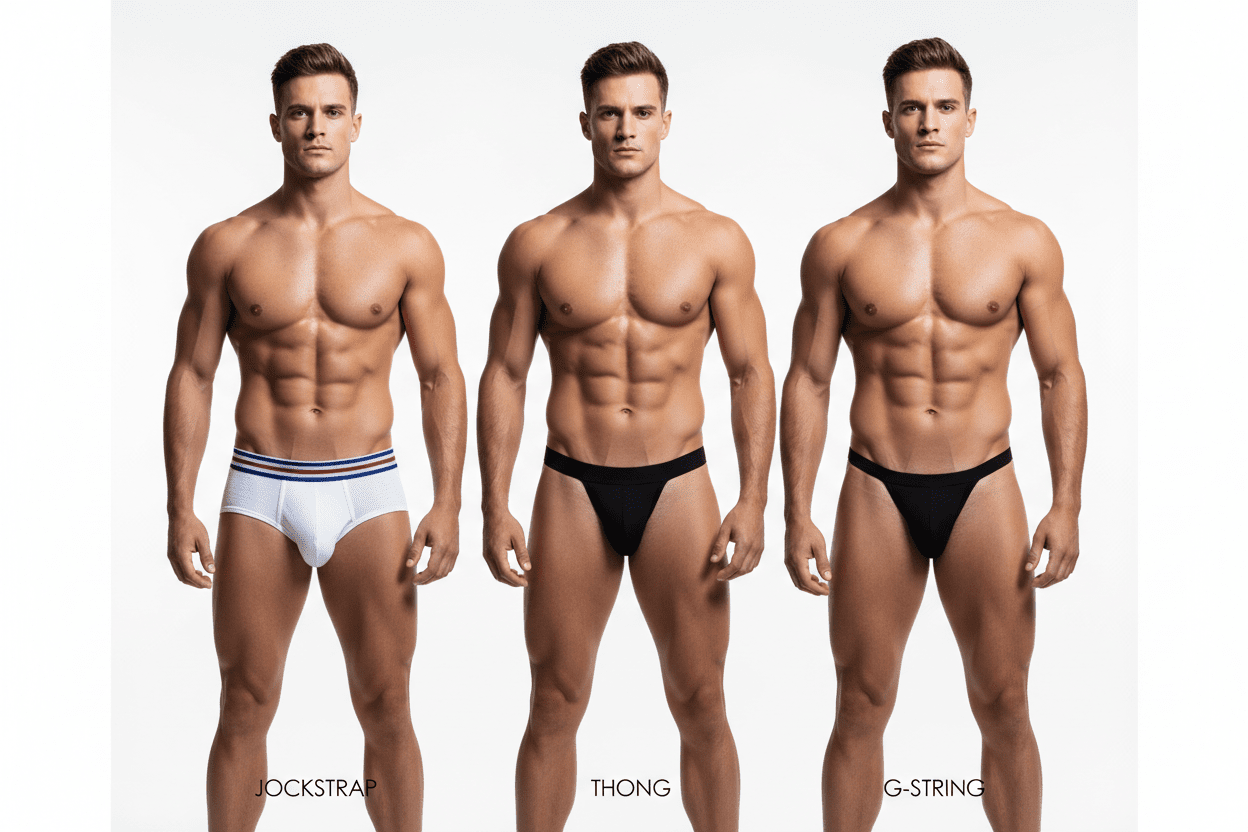 Unraveling the Mysteries: Jockstraps, Thongs, and G-Strings Explained - MaleBox